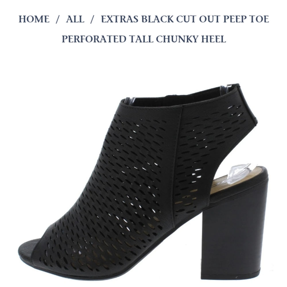 Chunky heel open toe